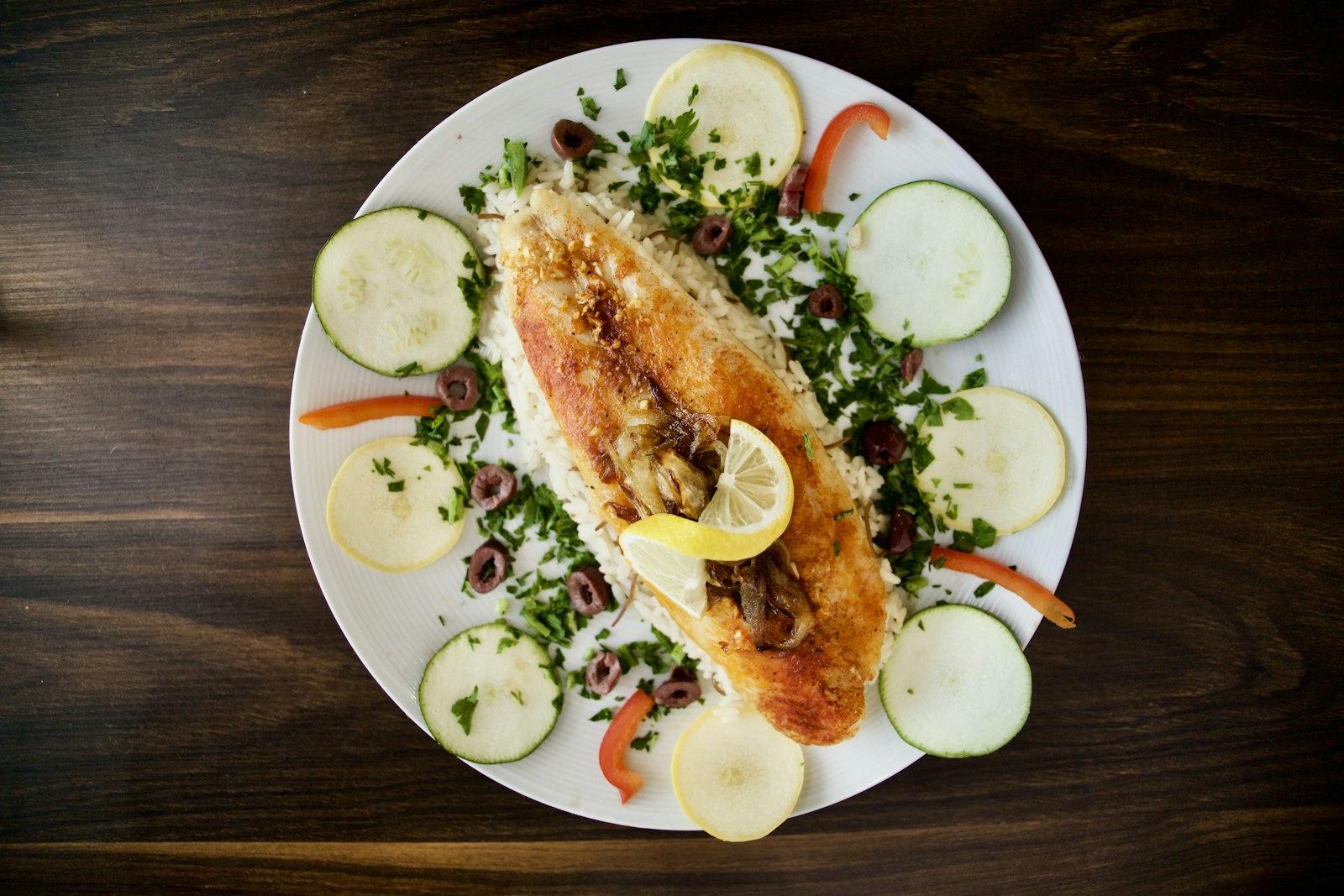 Assiette fraîche dressée